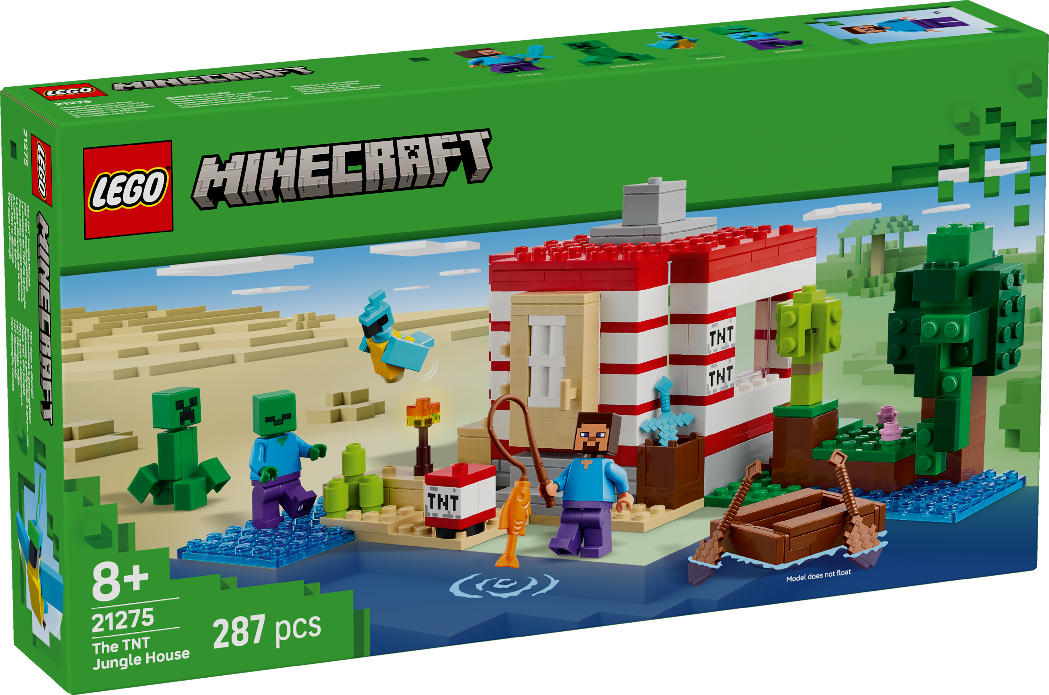 LEGO Minecraft 21275 The TNT Jungle House 287 ชิ้น