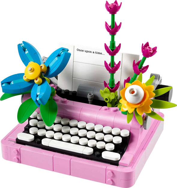 Typewriter with Flowers