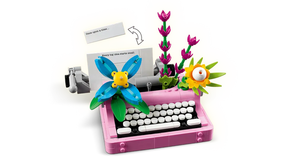 Typewriter with Flowers