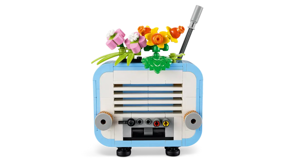 Record Player with Flowers