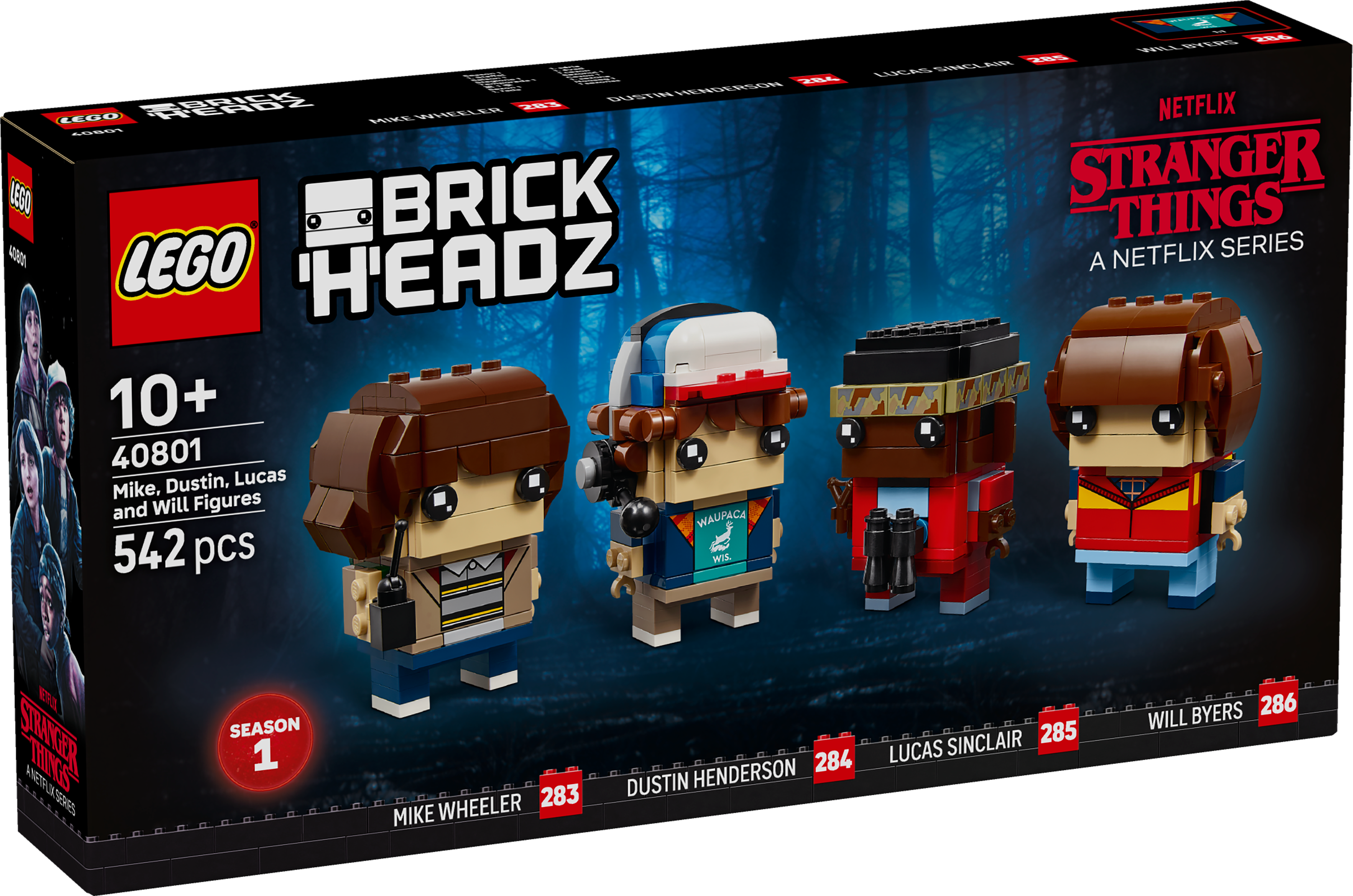 Mike, Dustin, Lucas and Will Figures