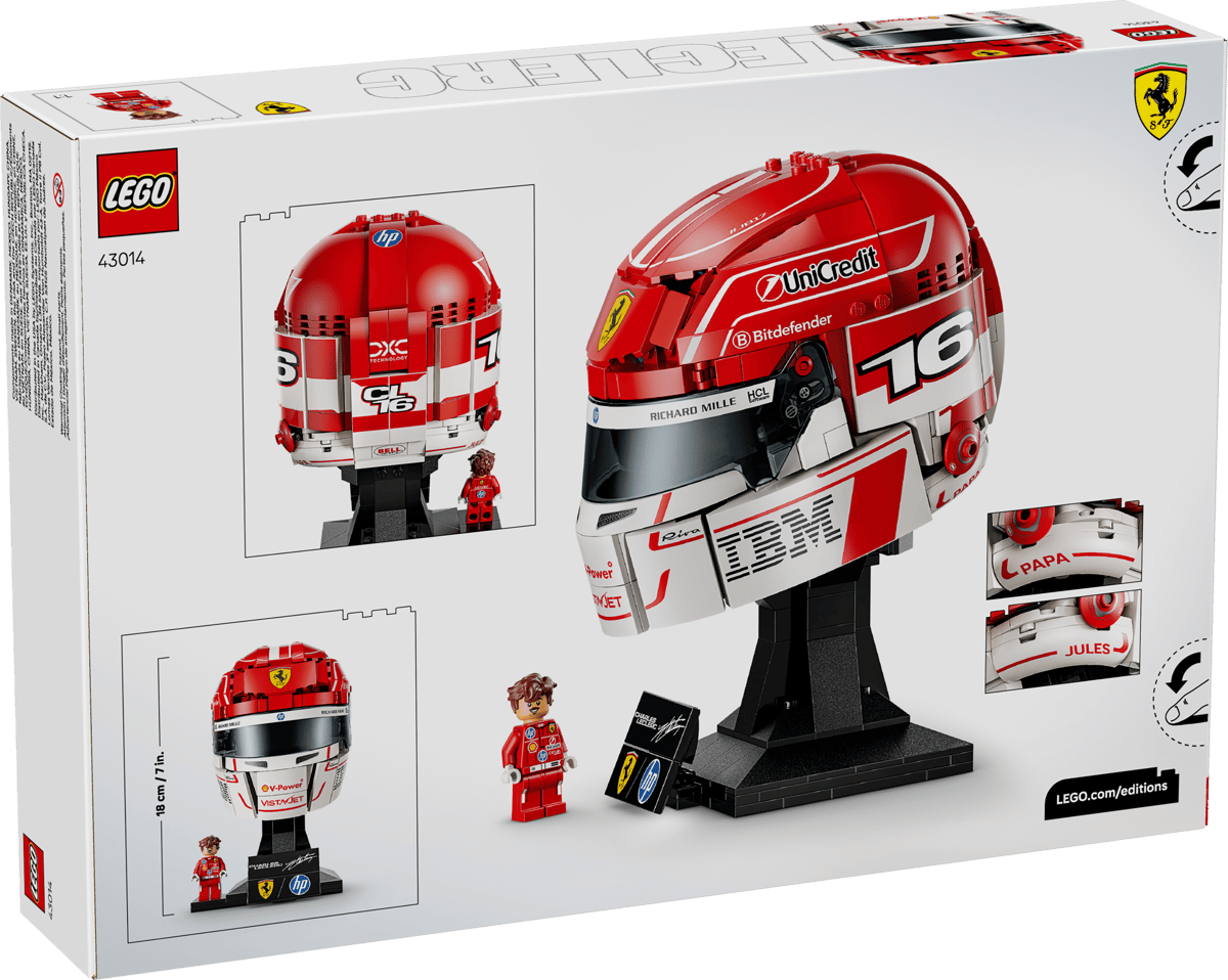 Scuderia Ferrari HP Charles Leclerc Helmet Dreamworld LEGO Store scuderia-ferrari-hp-charles-leclerc-helmet-dreamworld-lego-store
