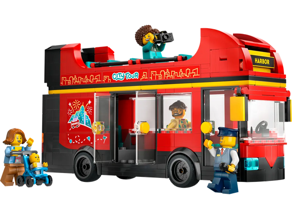 Red Double-Decker Sightseeing Bus