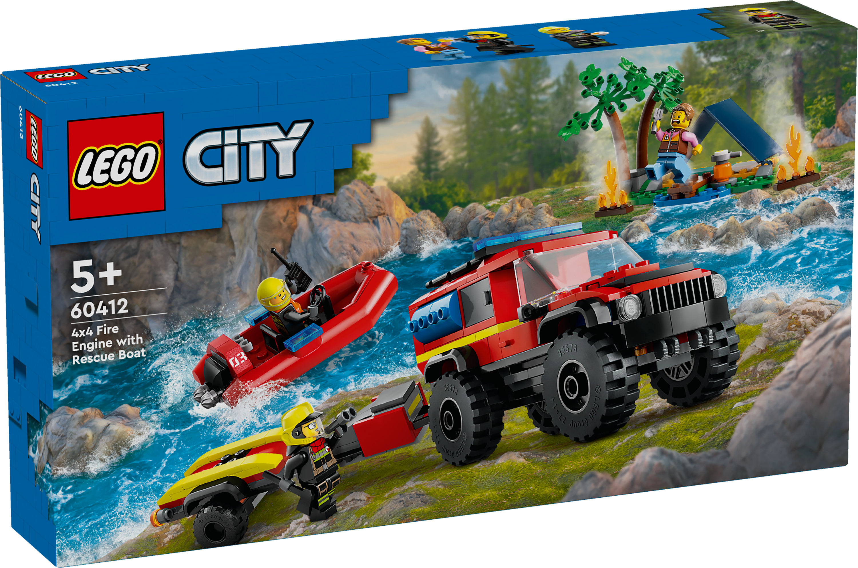 4x4 Fire Truck with Rescue Boat