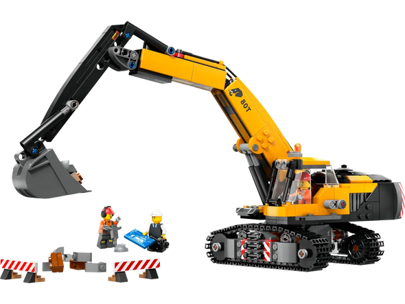 Yellow Construction Excavator