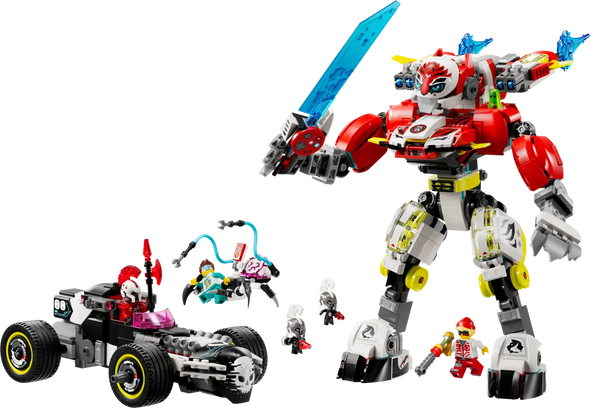 Cooper's Tiger Mech & Zero's Hot Rod Car