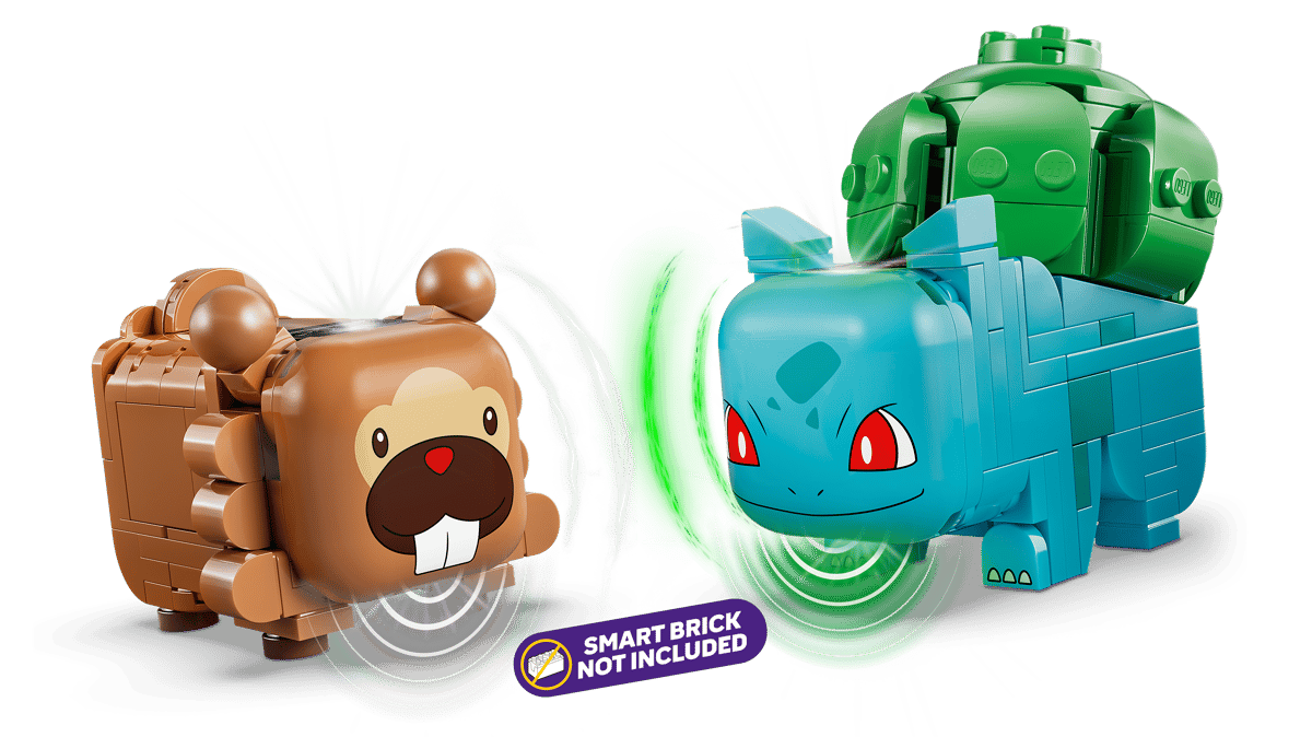 Bulbasaur Smart SMART Play™: Berry Bash with Bulbasaur and Bidoof – Dreamworld LEGO Store