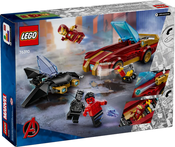 Iron Man Car & Black Panther vs. Red Hulk