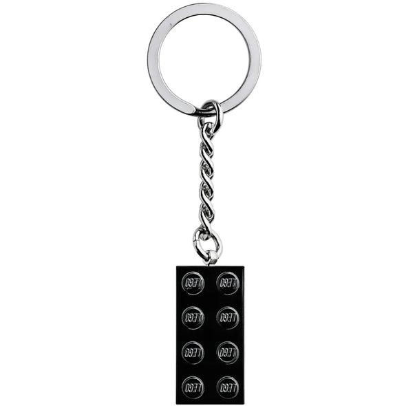 2x4 Metallic Black Keychain