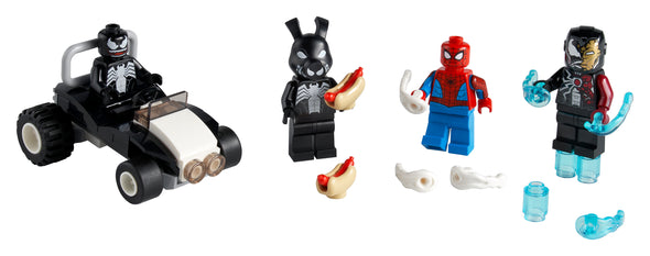 Spiderman versus Venom and Iron Venom