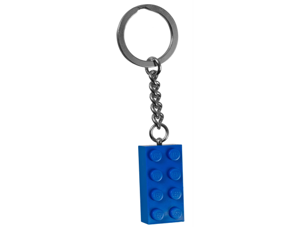 2x4 Blue Brick Keychain