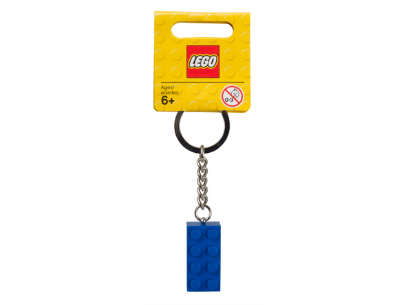 2x4 Blue Brick Keychain