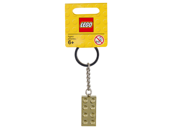 2x4 Gold Brick Keychain