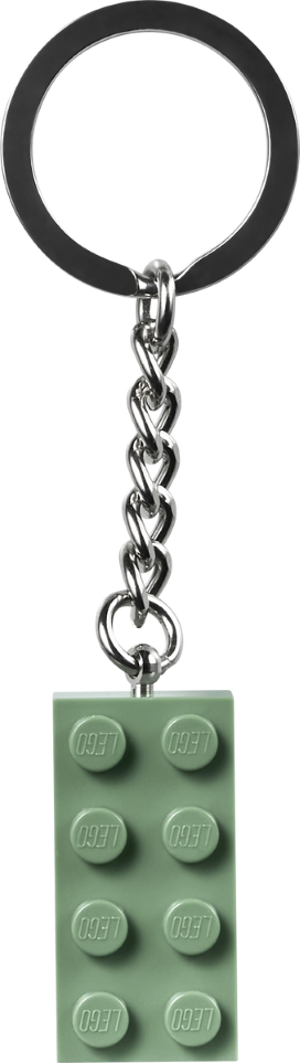 2x4 Sand Green Brick Keychain